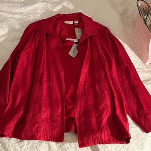 Chico's Vibrant Red jacket and Shell